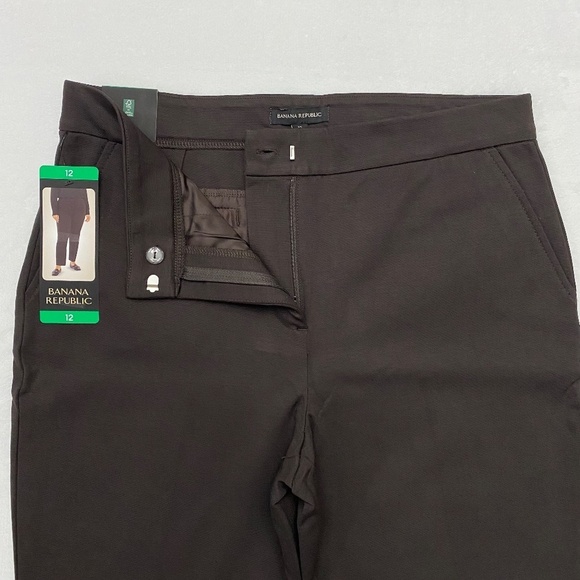 Banana Republic Ladies Ponte Pants, Straight Leg, Stretch, Brown, Size 12 NWT - Picture 16 of 16